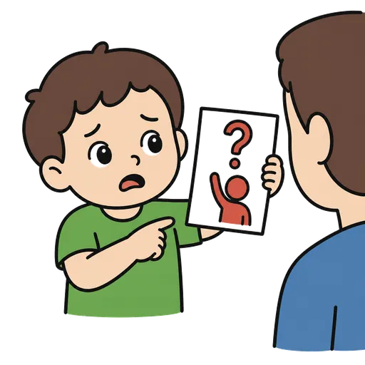 Piktogram AAC: kartka z informacją, jak mi pomóc
