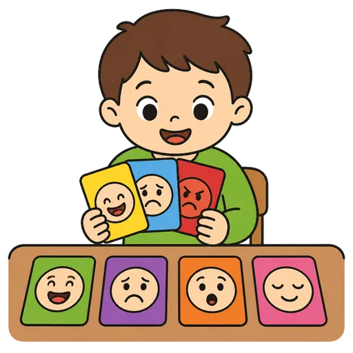 Piktogram AAC: karty emocji