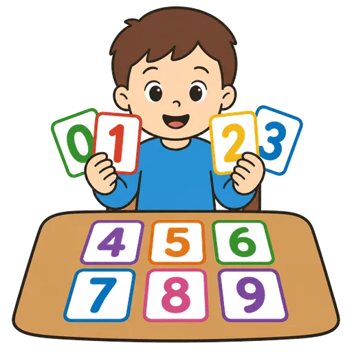 Piktogram AAC: karty z cyframi