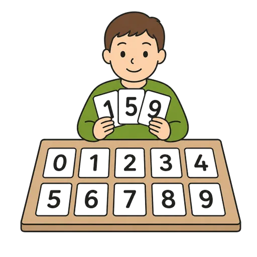 Piktogram AAK: number cards (0 to 9)