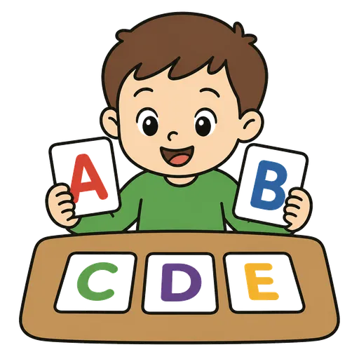 Piktogram AAC: karty z literami