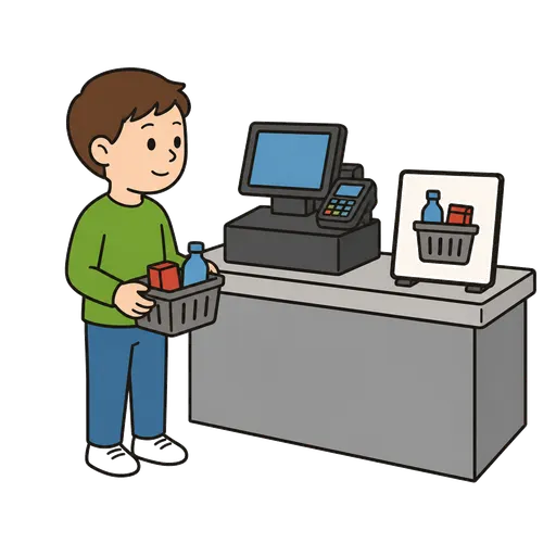 Piktogram AAC: kasa ekspresowa