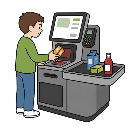 Pittogramma CAA: cassa self-service