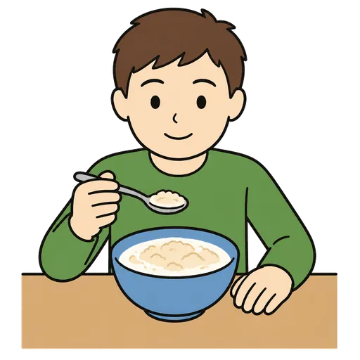 Pittogramma CAA: porridge con latte