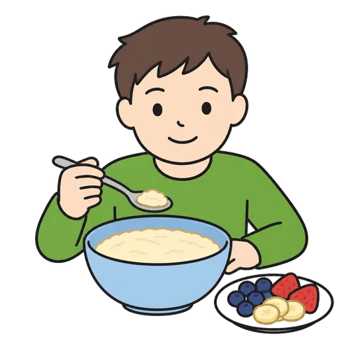Piktogram AAC: kaszka dla dzieci