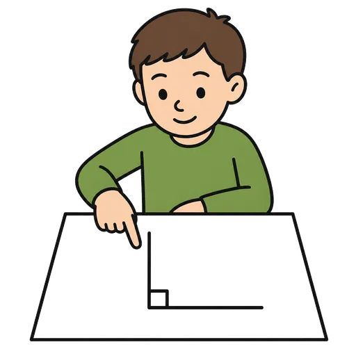 AAC pictogram: right angle