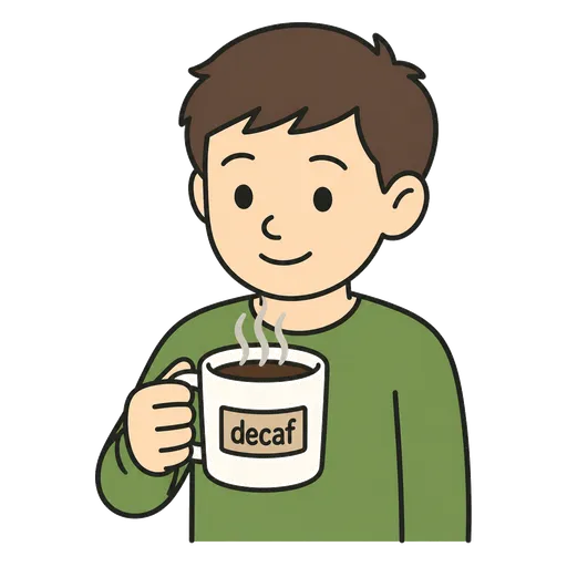 AAC-Piktogramm: Entkoffeinierter Kaffee