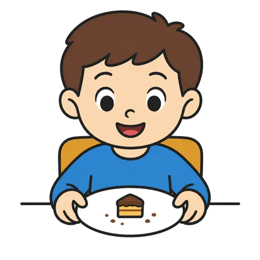 AAC pictogram: small slice of cake