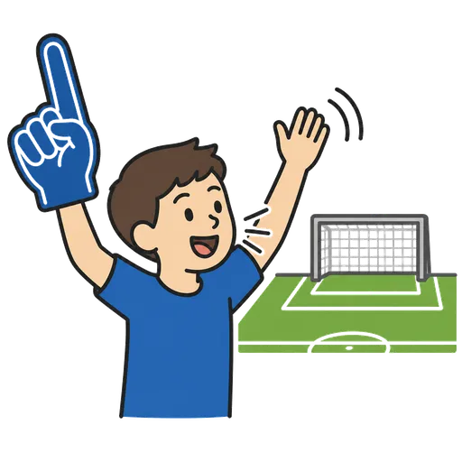 AAC-Piktogramm: cheer for a team