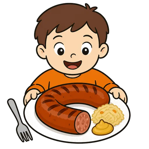 Piktogram AAC: kiełbasa śląska