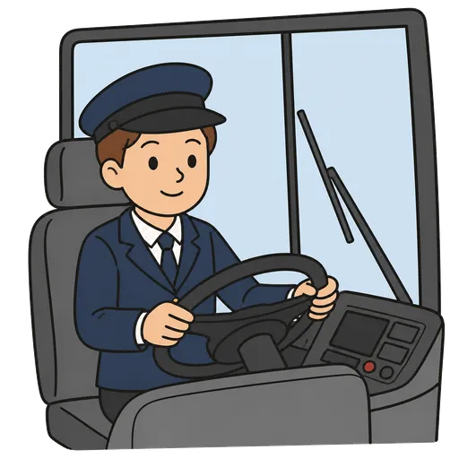 Piktogram AAC: kierowca autobusu