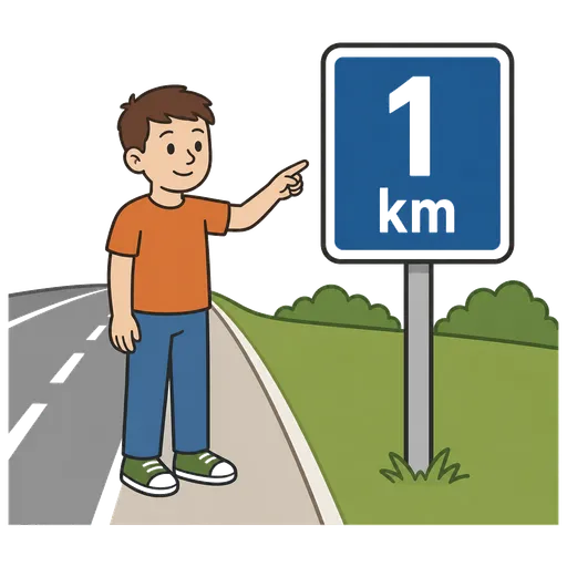 Piktogram AAK: kilometer
