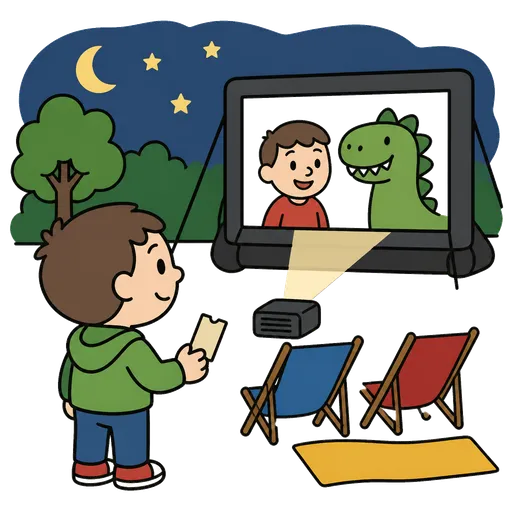 Piktogram AAC: kino letnie