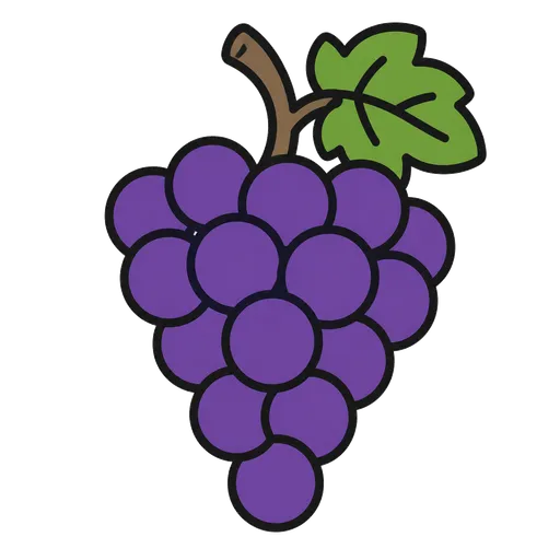 Piktogram AAC: kiść winogron