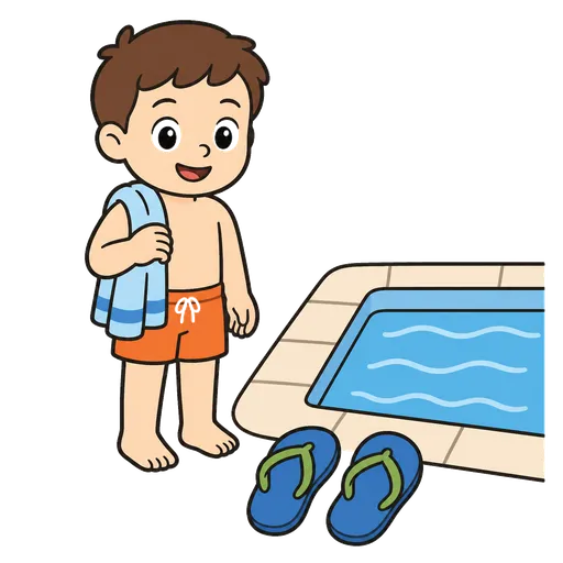 Pittogramma CAA: infradito da nuoto