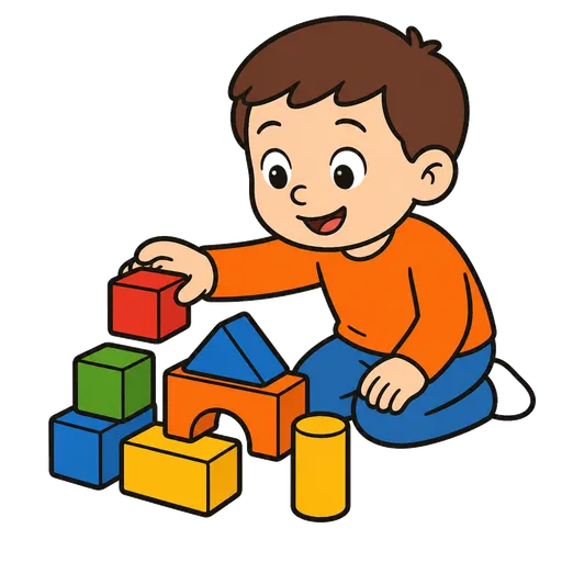 Piktogram AAC: klocki drewniane