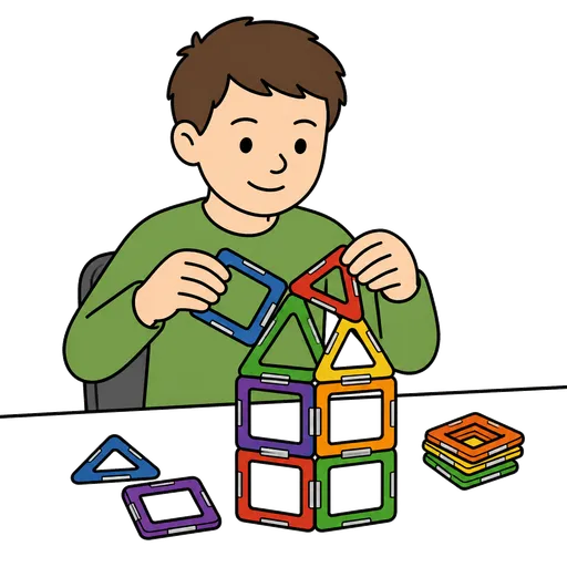 Piktogram AAC: klocki magnetyczne