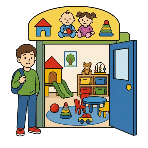 Pittogramma CAA: club per bambini piccoli (gioco e assistenza)