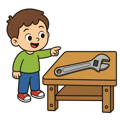 Piktogram AAC: klucz francuski