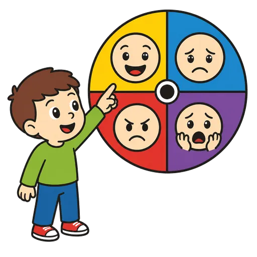 Piktogram AAC: koło emocji