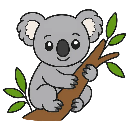 Piktogram AAC: koala szara