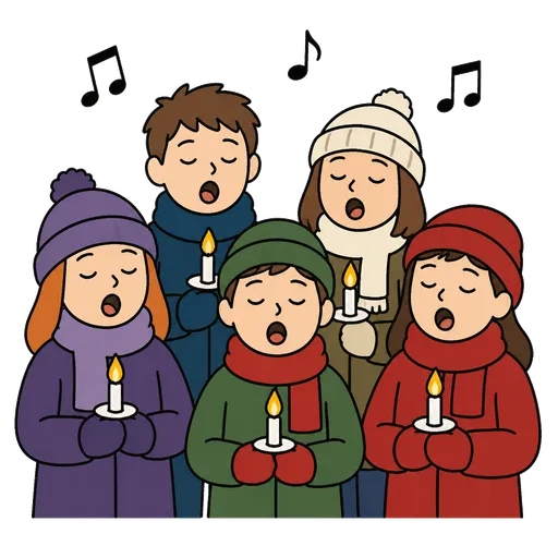 Pittogramma CAA: cantori di Natale