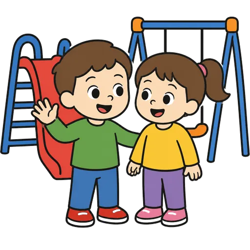 AAC pictogram: playground buddy