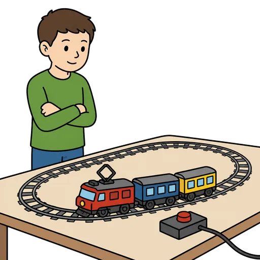 Piktogram AAC: kolejka elektryczna