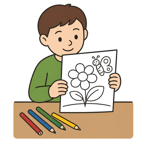 AAC pictogram: Coloring page