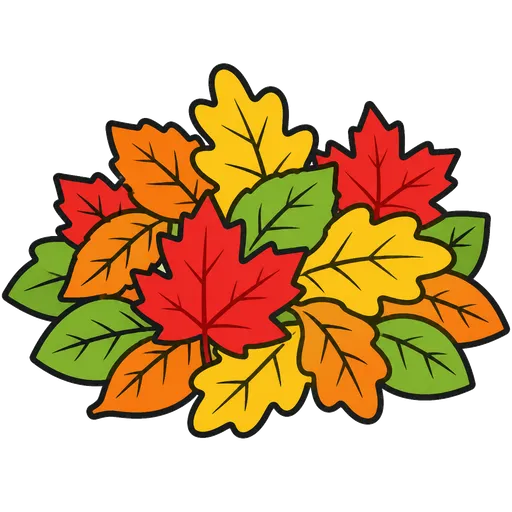 AAC pictogram: colorful leafs