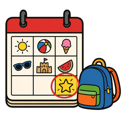 Pictograma CAA: fin de las vacaciones escolares