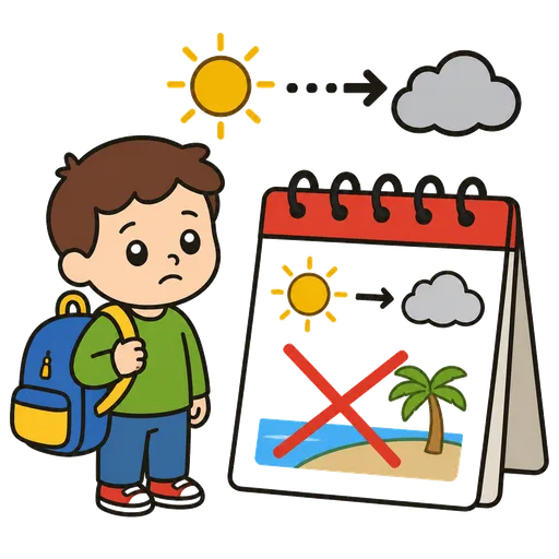 Pictograma CAA: fin de las vacaciones de verano