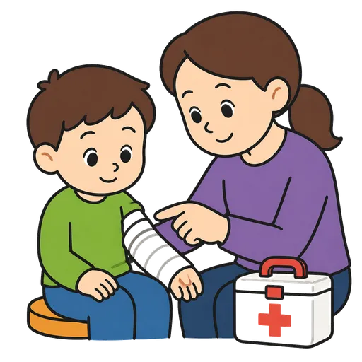 Piktogram AAC: kontrola rany