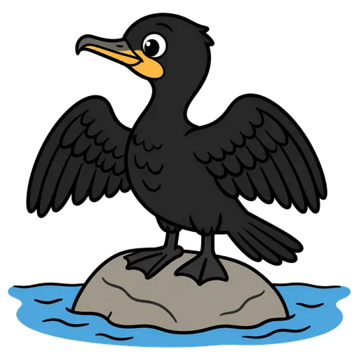 Piktogram AAK: kormorán