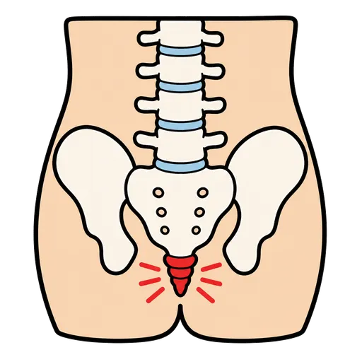 Piktogram AAC: kość ogonowa