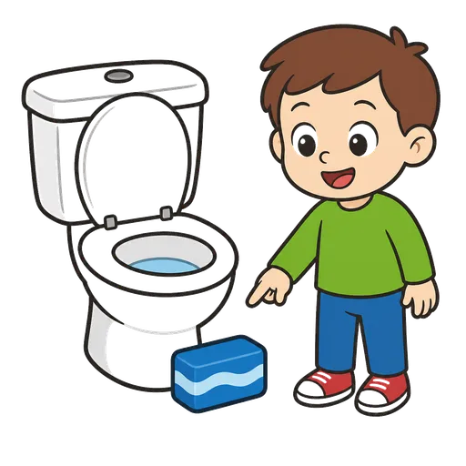 AAC-Piktogramm: Toilettenreiniger-Block