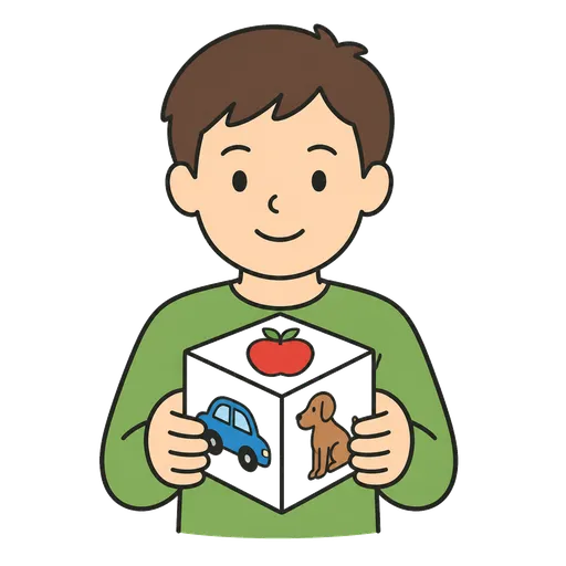 Piktogram AAC: kostka obrazkowa