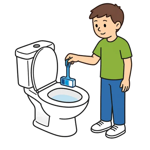 AAC-Piktogramm: Toilettenschüsselreiniger-Block