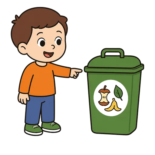 Piktogram AAC: kosz na bio