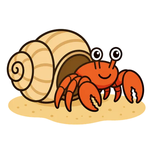 Piktogram AAK: krab poustevník