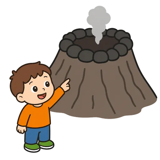 Piktogram AAC: krater wulkanu