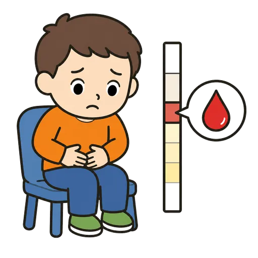 Pittogramma CAA: sangue nelle urine