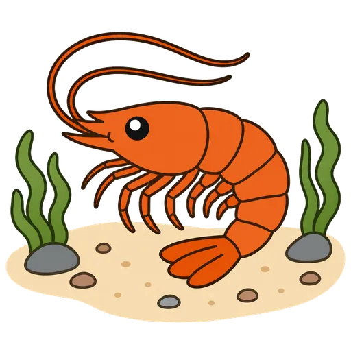 Piktogram AAC: krewetka