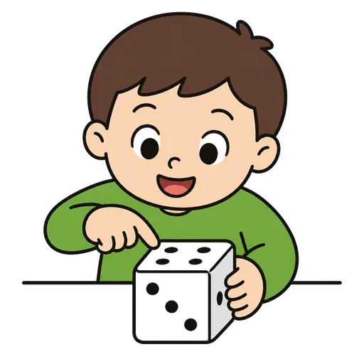 Piktogram AAC: kropki na kostce