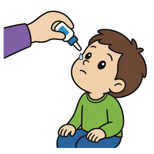Piktogram AAC: krople do nosa
