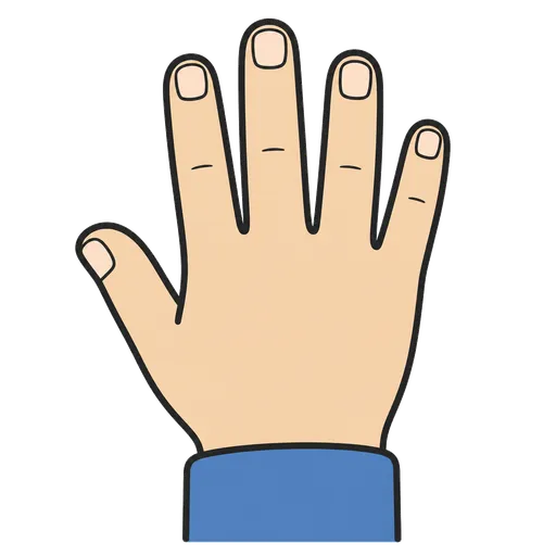 AAC-Piktogramm: kurze Fingernägel