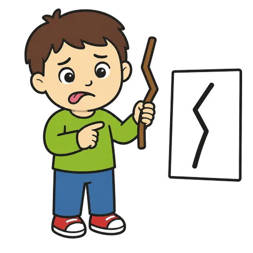 Piktogram AAK: křivý