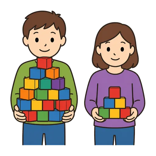 AAC pictogram: who has more blocks