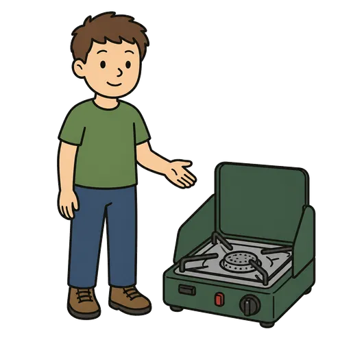 AAC-Piktogramm: Campingkocher