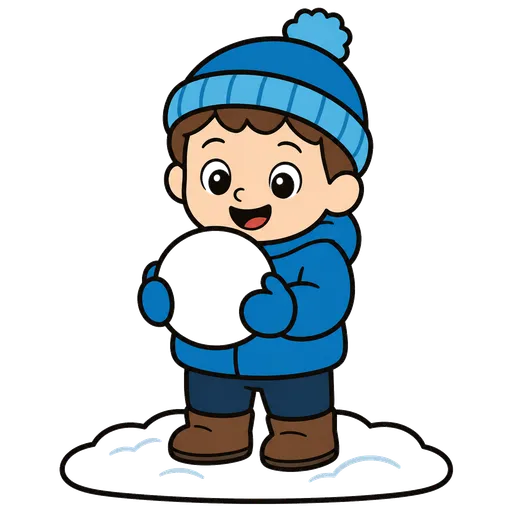 AAC pictogram: snowball